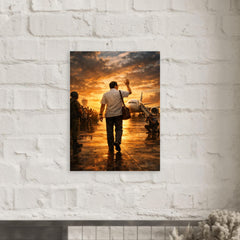 Benigno Aquino Jr airport tarmac final walk metal print mockup