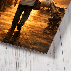 Benigno Aquino Jr airport tarmac final walk metal print mockup