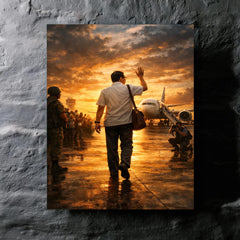 Benigno Aquino Jr airport tarmac final walk metal print mockup
