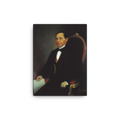 Benito Juarez canvas print on a plain backdrop in size 12"x16".