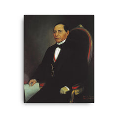 Benito Juarez canvas print on a plain backdrop in size 16"x20".
