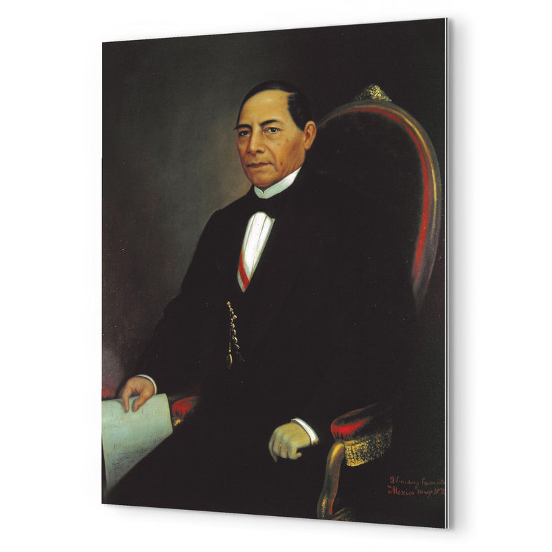 Benito Juarez metal print mockup