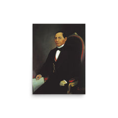 Benito Juarez poster on a plain backdrop in size 12"x16".