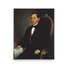 Benito Juarez poster on a plain backdrop in size 16"x20".