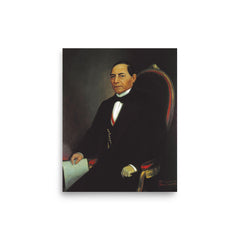 Benito Juarez poster on a plain backdrop in size 8"x10".