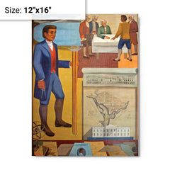 Benjamin Banneker metal print on a plain backdrop in size 12"x16".