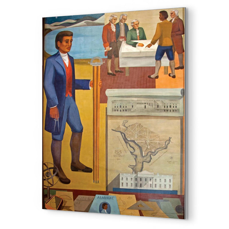 Benjamin Banneker metal print mockup