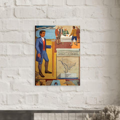 Benjamin Banneker metal print mockup
