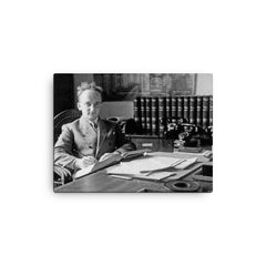 Benjamin Ferencz, Chief Prosecutor of the Subsequent Nuremberg Trials, 1947 canvas print on a plain backdrop in size 12"x16".