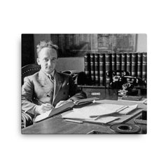 Benjamin Ferencz, Chief Prosecutor of the Subsequent Nuremberg Trials, 1947 canvas print on a plain backdrop in size 16"x20".