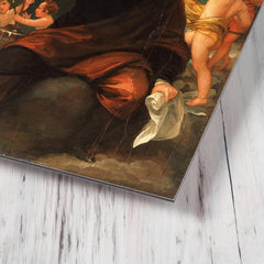 Benjamin Franklin Drawing Electricity from the Sky by Benjamin West metal print mockup
