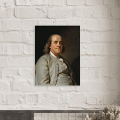 Benjamin Franklin metal print mockup