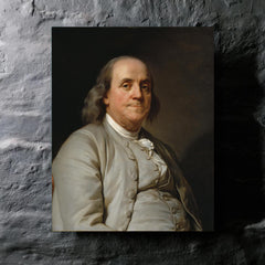 Benjamin Franklin metal print mockup