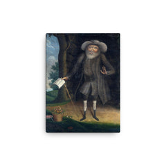 Benjamin Lay canvas print on a plain backdrop in size 12"x16".