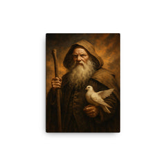 Benjamin Lay canvas print on a plain backdrop in size 12"x16".