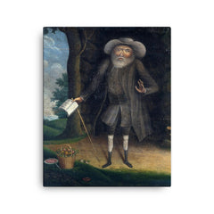 Benjamin Lay canvas print on a plain backdrop in size 16"x20".