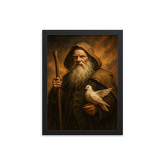 Benjamin Lay framed print on a plain backdrop in size 12"x16".