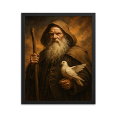 Benjamin Lay framed print on a plain backdrop in size 16"x20".