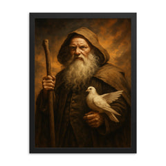 Benjamin Lay framed print on a plain backdrop in size 18"x24".