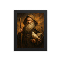 Benjamin Lay framed print on a plain backdrop in size 8"x10".