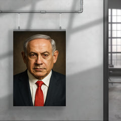 Benjamin Netanyahu portrait poster 4