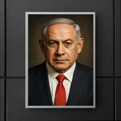 Benjamin Netanyahu portrait poster 5