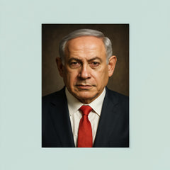 Benjamin Netanyahu portrait poster 8