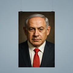 Benjamin Netanyahu portrait poster 9
