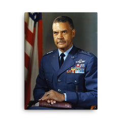 Benjamin O Davis Jr canvas print on a plain backdrop in size 18"x24".