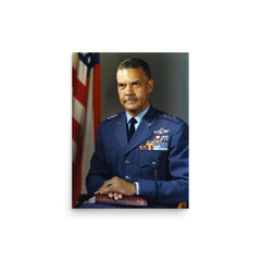 Benjamin O Davis Jr poster on a plain backdrop in size 12"x16".