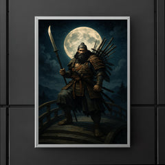 Benkei standing on the bridge at night poster 5