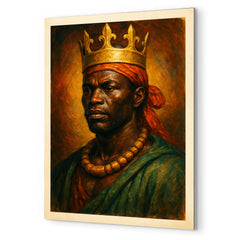 Benkos Biohó maroon king portrait metal print mockup