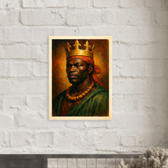 Benkos Biohó maroon king portrait metal print mockup