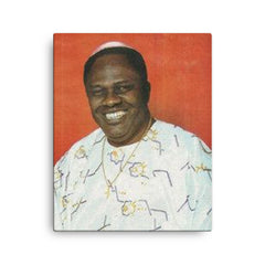 Benson Idahosa canvas print on a plain backdrop in size 16"x20".