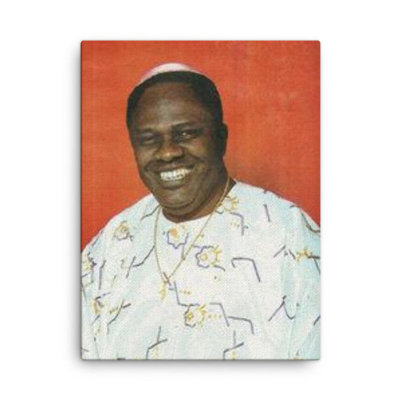 Benson Idahosa canvas print on a plain backdrop in size 18