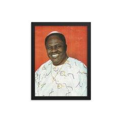 Benson Idahosa framed print on a plain backdrop in size 12"x16".