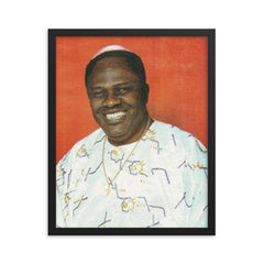 Benson Idahosa framed print on a plain backdrop in size 16"x20".