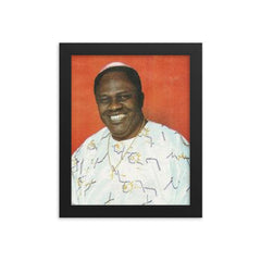 Benson Idahosa framed print on a plain backdrop in size 8"x10".