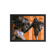 Benvenuto Cellini, 1554 framed print on a plain backdrop in size 12"x16".