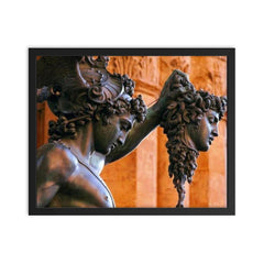 Benvenuto Cellini, 1554 framed print on a plain backdrop in size 16"x20".
