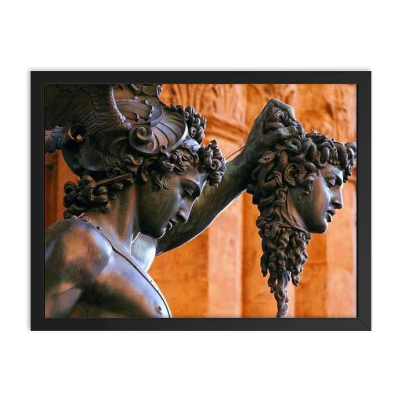 Benvenuto Cellini, 1554 framed print on a plain backdrop in size 18