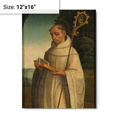 Bernard of Clairvaux metal print on a plain backdrop in size 12"x16".