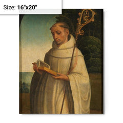 Bernard of Clairvaux metal print on a plain backdrop in size 16"x20".