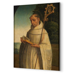 Bernard of Clairvaux metal print mockup