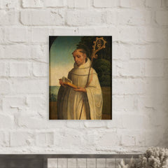 Bernard of Clairvaux metal print mockup