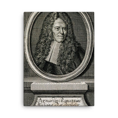 Bernardino Ramazzini canvas print on a plain backdrop in size 18"x24".
