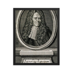 Bernardino Ramazzini framed print on a plain backdrop in size 16"x20".