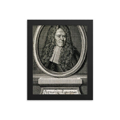 Bernardino Ramazzini framed print on a plain backdrop in size 8"x10".