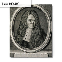 Bernardino Ramazzini metal print on a plain backdrop in size 16"x20".