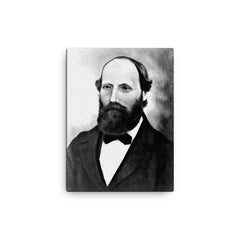 Bernhard Riemann canvas print on a plain backdrop in size 12"x16".